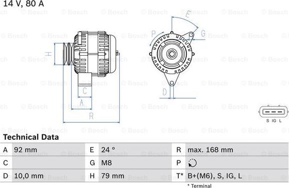 BOSCH 0 986 083 720 - Alternatore www.autoricambit.com