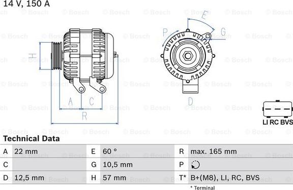 BOSCH 0 986 082 400 - Alternatore www.autoricambit.com