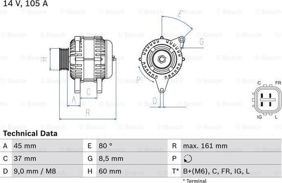 BOSCH 0 986 082 410 - Alternatore www.autoricambit.com