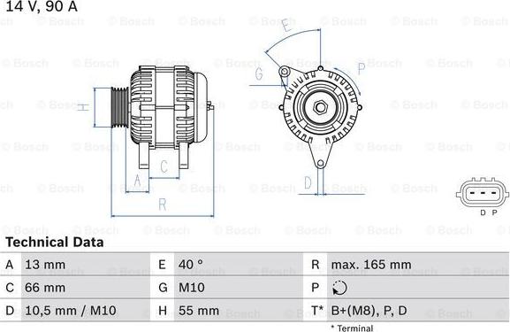 BOSCH 0 986 082 430 - Alternatore www.autoricambit.com