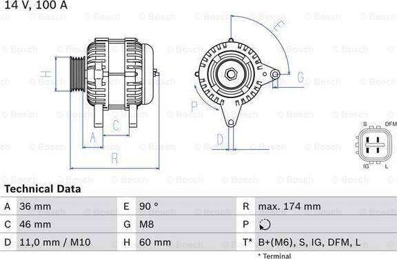 BOSCH 0 986 082 060 - Alternatore www.autoricambit.com