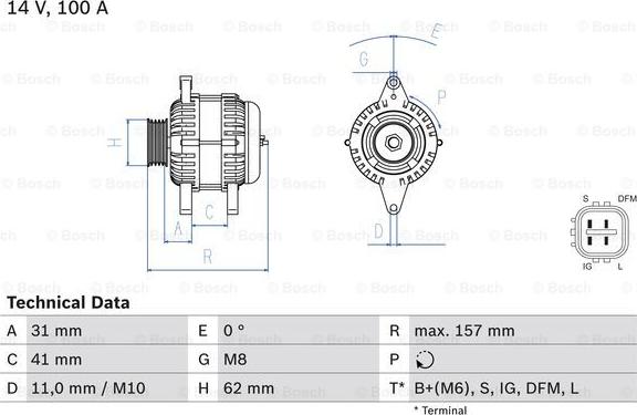 BOSCH 0 986 082 020 - Alternatore www.autoricambit.com