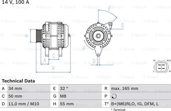 BOSCH 0 986 082 350 - Alternatore www.autoricambit.com