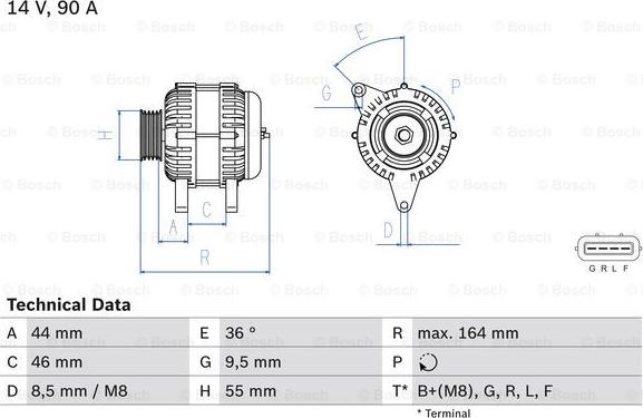 BOSCH 0 986 082 750 - Alternatore www.autoricambit.com