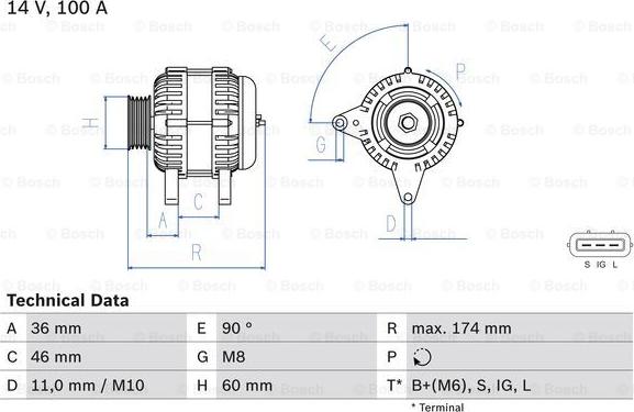 BOSCH 0 986 082 760 - Alternatore www.autoricambit.com