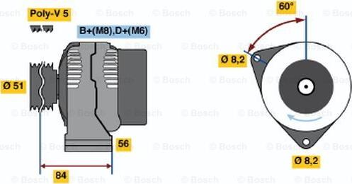 BOSCH 0 986 039 431 - Alternatore www.autoricambit.com