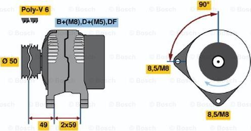 BOSCH 0 986 039 520 - Alternatore www.autoricambit.com