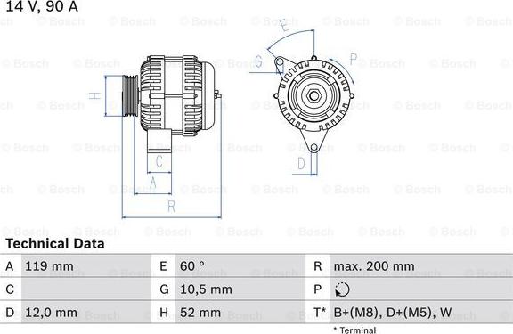 BOSCH 0 986 039 660 - Alternatore www.autoricambit.com