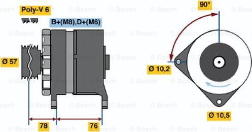 BOSCH 0 986 039 630 - Alternatore www.autoricambit.com