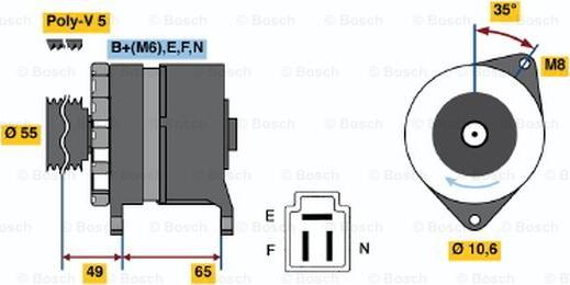 BOSCH 0 986 034 321 - Alternatore www.autoricambit.com