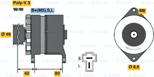 BOSCH 0 986 035 411 - Alternatore www.autoricambit.com