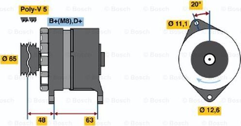 BOSCH 0 986 035 710 - Alternatore www.autoricambit.com