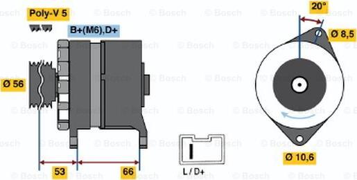 BOSCH 0 986 036 480 - Alternatore www.autoricambit.com