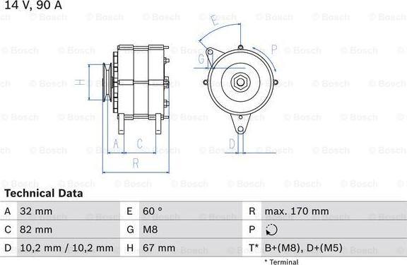 BOSCH 0 986 036 660 - Alternatore www.autoricambit.com