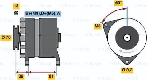 BOSCH 0 986 036 000 - Alternatore www.autoricambit.com