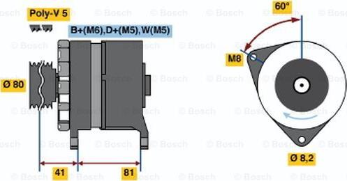 BOSCH 0 986 036 100 - Alternatore www.autoricambit.com