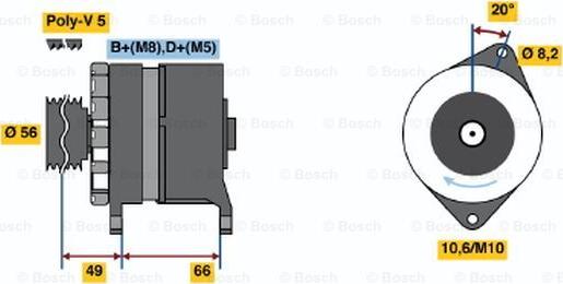 BOSCH 0 986 036 831 - Alternatore www.autoricambit.com