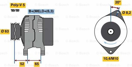 BOSCH 0 986 036 871 - Alternatore www.autoricambit.com