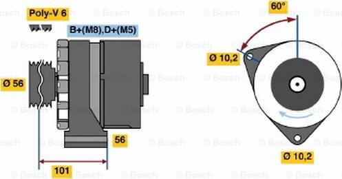 BOSCH 0 986 036 360 - Alternatore www.autoricambit.com