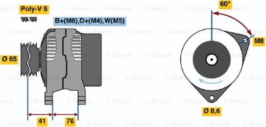 BOSCH 0 986 036 701 - Alternatore www.autoricambit.com