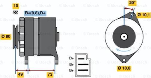 BOSCH 0 986 030 120 - Alternatore www.autoricambit.com