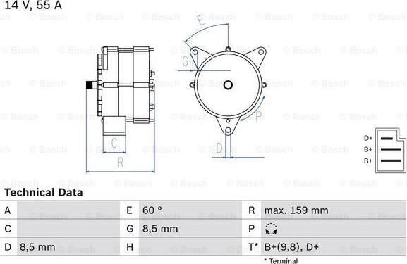 BOSCH 0 986 031 020 - Alternatore www.autoricambit.com