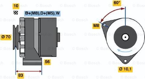 BOSCH 0 986 038 100 - Alternatore www.autoricambit.com