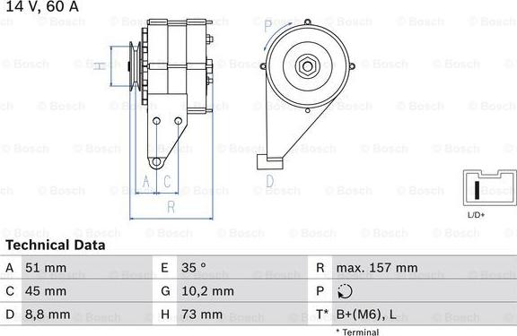 BOSCH 0 986 038 841 - Alternatore www.autoricambit.com