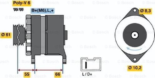 BOSCH 0 986 038 861 - Alternatore www.autoricambit.com