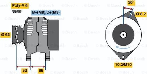 BOSCH 0 986 038 811 - Alternatore www.autoricambit.com