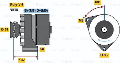 BOSCH 0 986 038 340 - Alternatore www.autoricambit.com