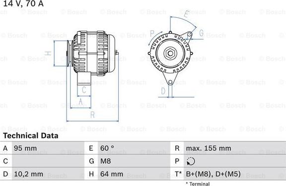 BOSCH 0 986 038 730 - Alternatore www.autoricambit.com