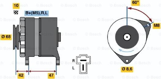 BOSCH 0 986 032 601 - Alternatore www.autoricambit.com