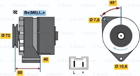 BOSCH 0 986 032 061 - Alternatore www.autoricambit.com