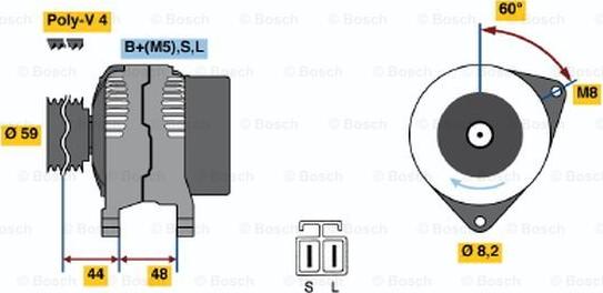 BOSCH 0 986 037 981 - Alternatore www.autoricambit.com