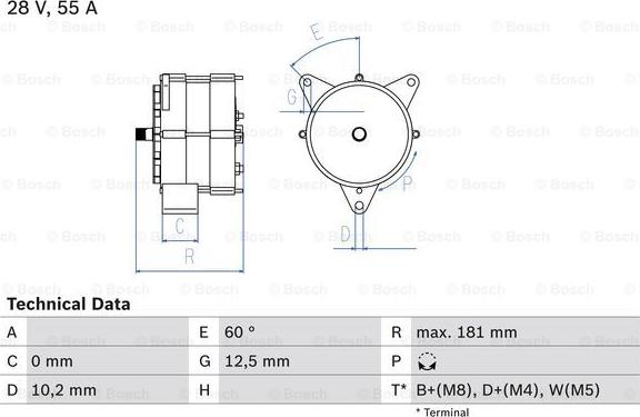 BOSCH 0 986 037 410 - Alternatore www.autoricambit.com