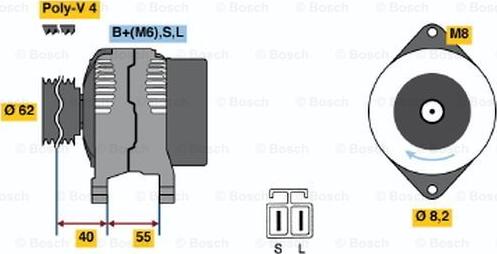 BOSCH 0 986 037 201 - Alternatore www.autoricambit.com