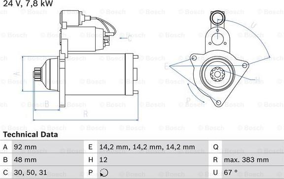 BOSCH 0 986 024 990 - Motorino d'avviamento www.autoricambit.com