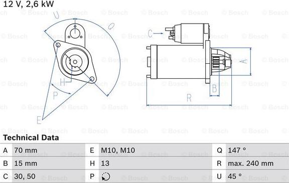 BOSCH 0 986 024 530 - Motorino d'avviamento www.autoricambit.com