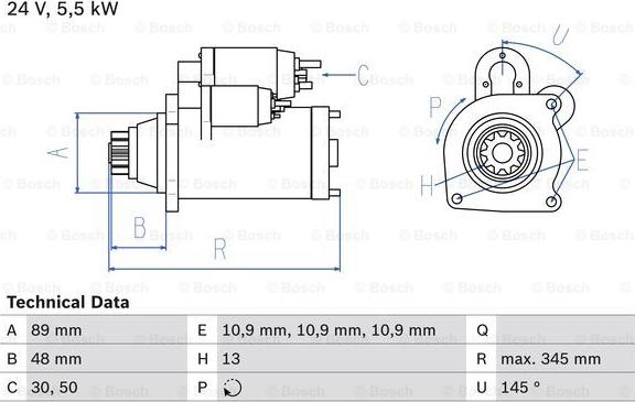 BOSCH 0 986 024 670 - Motorino d'avviamento www.autoricambit.com