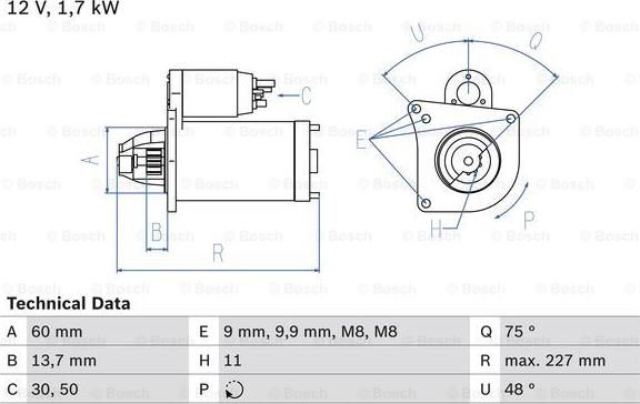 BOSCH 0 986 024 060 - Motorino d'avviamento www.autoricambit.com