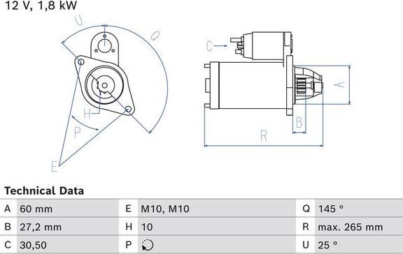 BOSCH 0 986 024 820 - Motorino d'avviamento www.autoricambit.com