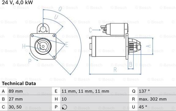 BOSCH 0 986 025 530 - Motorino d'avviamento www.autoricambit.com