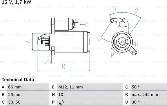 BOSCH 0 986 025 240 - Motorino d'avviamento www.autoricambit.com