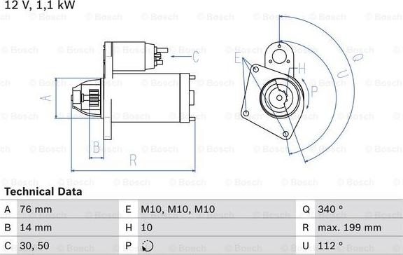 BOSCH 0 986 020 900 - Motorino d'avviamento www.autoricambit.com