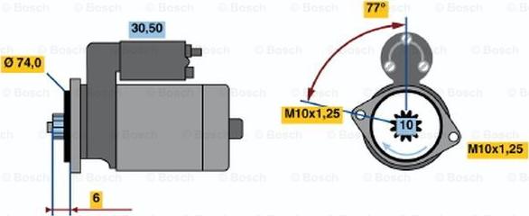 BOSCH 0 986 020 581 - Motorino d'avviamento www.autoricambit.com