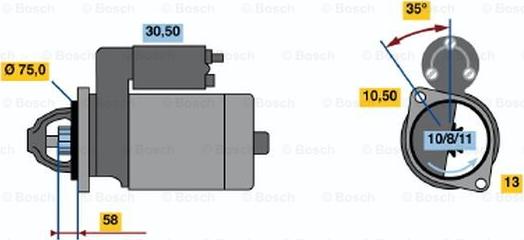 BOSCH 0 986 020 691 - Motorino d'avviamento www.autoricambit.com