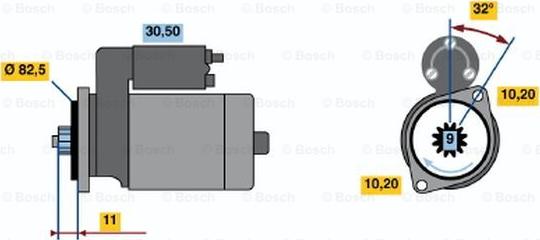 BOSCH 0 986 020 681 - Motorino d'avviamento www.autoricambit.com