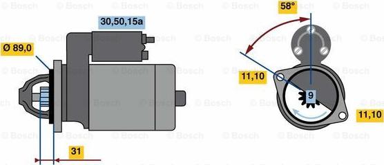 BOSCH 0 986 020 151 - Motorino d'avviamento www.autoricambit.com