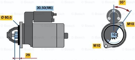 BOSCH 0 986 021 300 - Motorino d'avviamento www.autoricambit.com